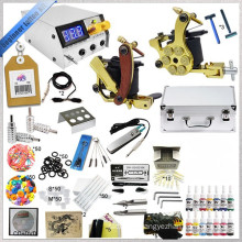 Professional Complete Tattoo Kit 2 Top Machine Gun tattoo Color Ink 50 Needle